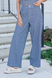 Lennon Navy Striped Pants
