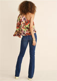 One Shoulder Top Blurred Bouquet