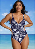 Paros Underwire Tankini Top Contrast Bold Leaves