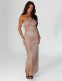 ALLIRA MAXI DRESS NEUTRAL LEOPARD