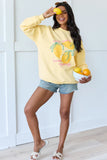 Easy Peasy Yellow Graphic Sweatshirt