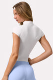 Soft Active Quarter Zip Top in Coconut