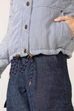 Anya Railroad Stripe Quilted Jacket