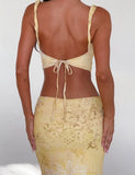 THEO TOP LEMON BUTTERFLY PAISLEY