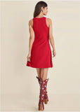 Flexrib Fit And Flare Dress Red
