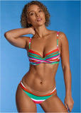South Beach Push Up Top Watercolor Stripe