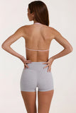 Soft Active Mini Shorts in Grey Marl