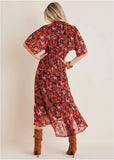 Floral High Low Maxi Autumn Petals