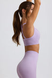 Super Sculpt Seamless Cross Back Sports Bra in Lavender
