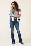 Rilo Ribbed Snap Long Sleeve Top