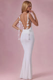 Jersey Draped Gown in Coconut