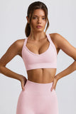 Super Sculpt Seamless Crossback Sports Bra in Soft Pink
