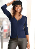 Zip Up Sweater Blue