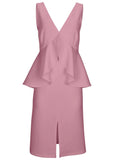 Peplum Ruffle Dress Polignac