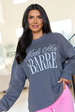 Meet Me At The Barre Dark Grey Graphic Sweatshirt