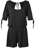 Cold Shoulder Romper Black