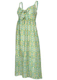 Bow Detail Maxi Dress Balanced Floral Tile