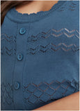 Pointelle Midi Dress Ensign Blue