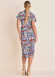 Side Tie Midi Dress Postcard Vacay