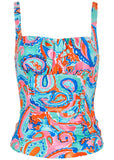 Sydney Ruched Tankini Top Salsa Paisley
