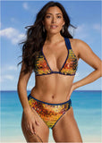 Getaway Glitz Bikini Top Sea Green Multi