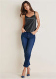 Cowl Neck Tank Jet Black