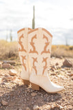 Adriana Beige Cowboy Boots FINAL SALE