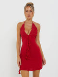 DEENA DRESS RED