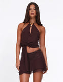 INDIGO TOP BROWN CHOCOLATE