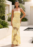 Secret Soleil Floral Maxi Dress Yellow