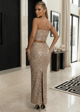 Lost Thoughts Sequin Two Piece Rose Gold
