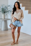 Let It Go Tan Open Knit Sweater SALE