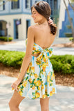 Calloway Lemon Print Strapless Dress
