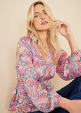 High Low Blouse Venetian Paisley