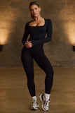 Super Sculpt Seamless Full Length Jumpsuit in Black