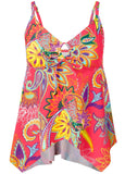 Sharkbite Hem Tankini Top Festive Occasion