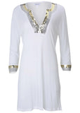 Sequin Cover Up Dress Pearl White