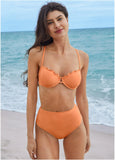 Tahiti Midi Bikini Bottom Cantaloupe