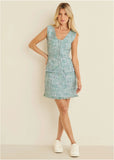 Terrace Tweed Mini Dress Blue Multi