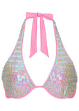 Getaway Glitz Belize Underwire Halter Top Pink Multi