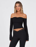 LILYANNA LONG SLEEVE TOP BLACK