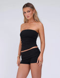 KARINA RIB SHORT BLACK