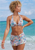 Goddess Push Up Halter Top Fiesta Floral