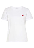 Heart Graphic Tee White