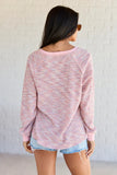 Harlee Pink Waffle Knit Top