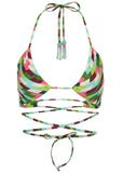 Ribbed Convertible Swim Top Dynamic Geo Small