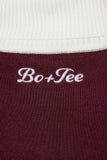 Knit Long Sleeve Fitted Top in Burgundy