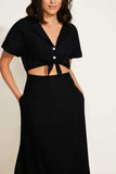 Playa Cut Out Dress Black EcoLinen