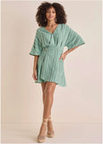 Dolman Sleeve Mini Dress Iceberg Green