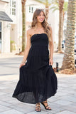 Ainsley Black Strapless Maxi Dress